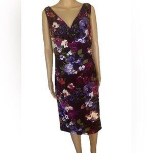 Lauren Ralph Lauren dress size 14 women’s floral stretch knee length